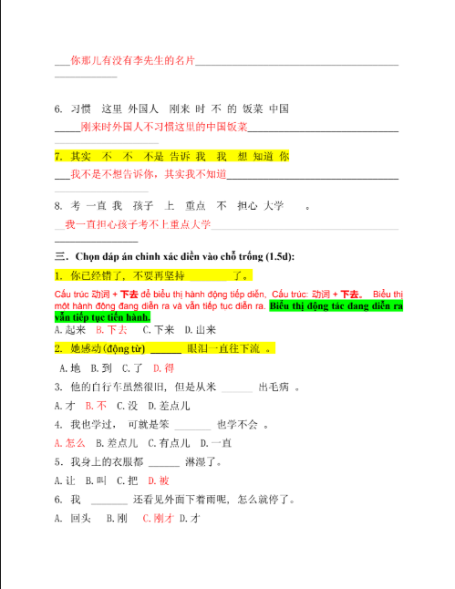 [FREE] Đề luyện thi tiếng Trung tổng hợp cấp tốc 3 PDF2