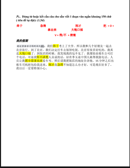 [FREE] Đề luyện thi tiếng Trung tổng hợp cấp tốc 3 PDF5