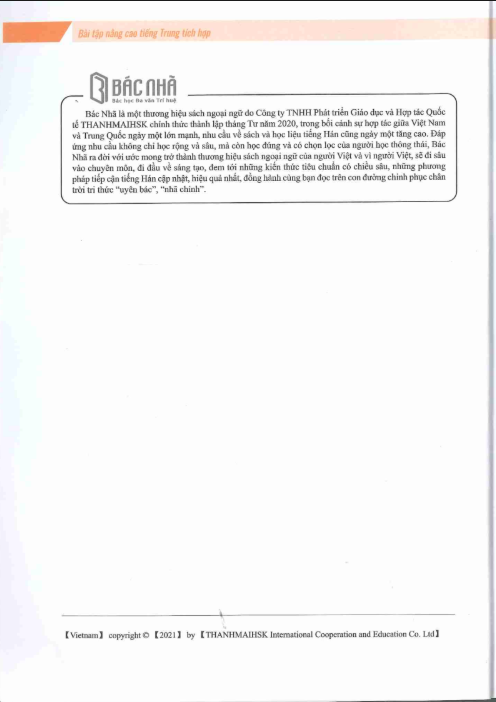 [FREE] sách BÀI TẬP BỔ TRỢ HÁN NGỮ TÍCH HỢP MSUTONG PDF3