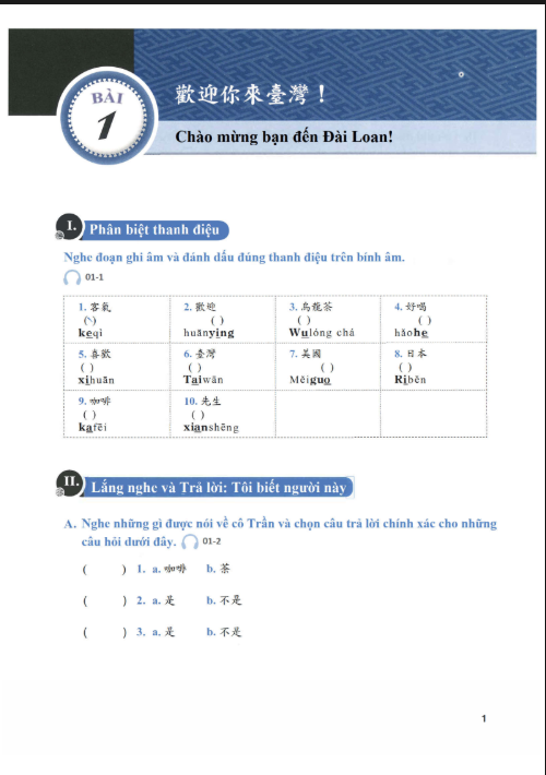 [FREE] sách Giáo Trình Tiếng Trung Đương Đại - Sách Bài Tập 1 PDF3