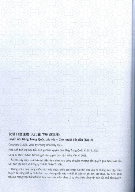 [FREE] sách Luyện nói tiếng Trung Quốc cấp tốc cho người mới bắt đầu - Tập 2 PDF3