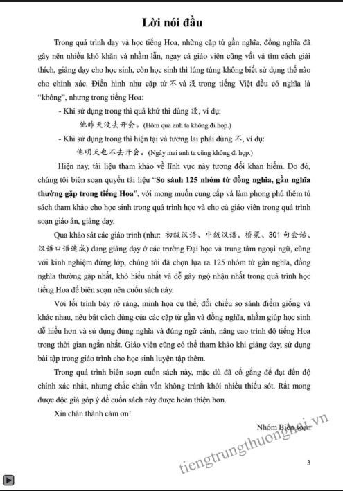 [FREE] sách So Sánh 125 Nhóm Từ Đồng Nghĩa, Gần Nghĩa Thường Gặp Trong Tiếng Hoa PDF 2