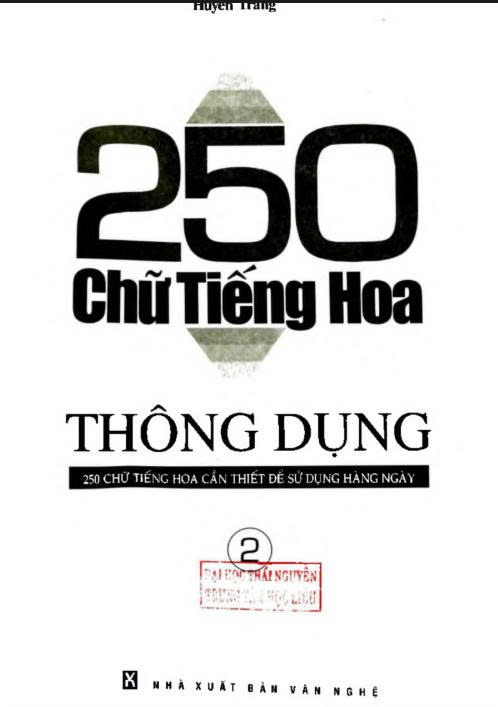 Tải FREE Sách 250 chữ tiếng hoa thông dụng PDF 2