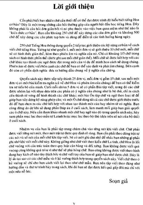 Tải FREE Sách 250 chữ tiếng hoa thông dụng PDF 5