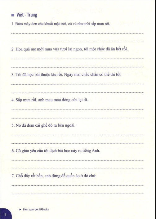 Tải FREE sách Bài tập luyện dịch tiếng Trung ứng dụng Sơ & Trung cấp PDF 17 Tải FREE sách Bài tập luyện dịch tiếng Trung ứng dụng Sơ & Trung cấp PDF8