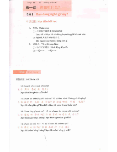 Tải FREE sách Hán Ngữ Msutong - Sơ Cấp 2 PDF7
