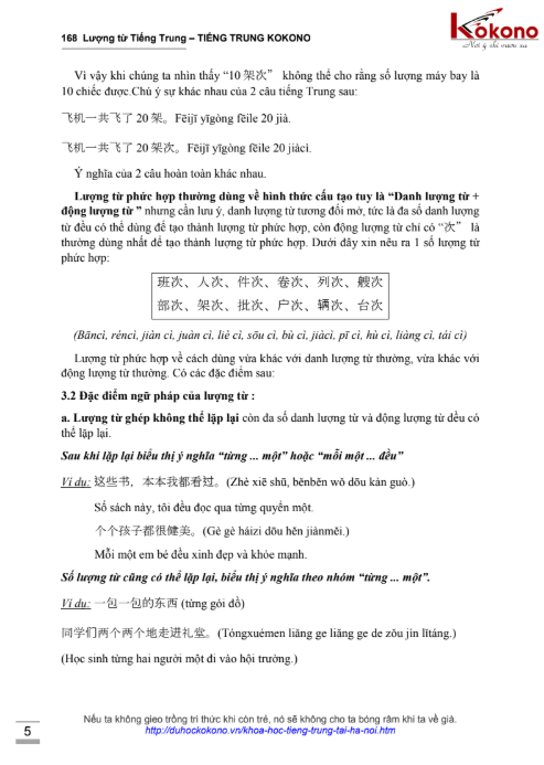 Tải FREE sách Lượng Từ Tiếng Trung PDF6