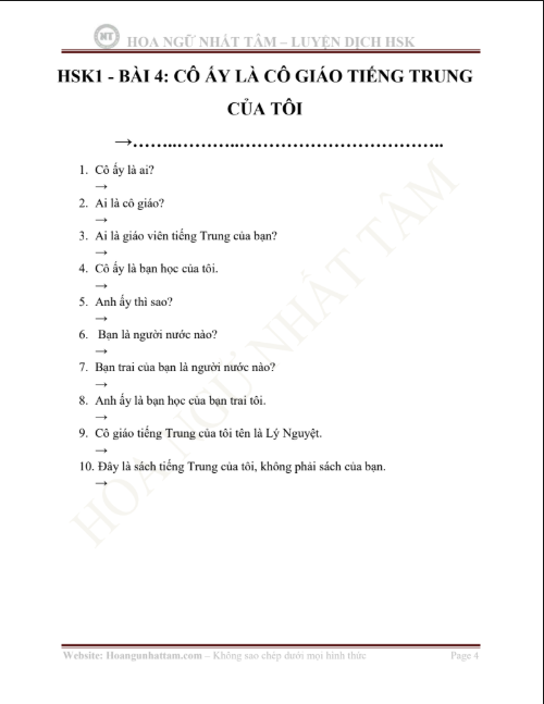 Tải FREE sách Luyện Dịch HSK1_2 PDF5