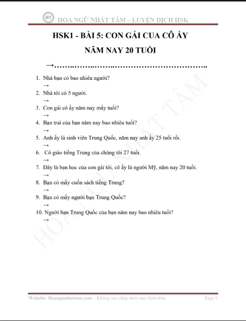 Tải FREE sách Luyện Dịch HSK1_2 PDF7