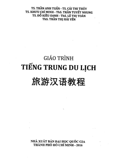 Tải FREE sách giáo trình tiếng Trung Du lịch PDF2