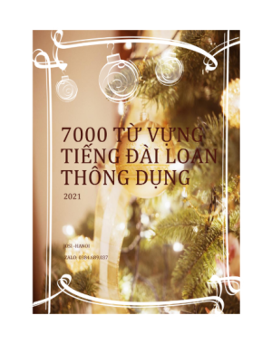 Tải FREE sách 7000 Từ vựng tiếng Đài Loan thông dụng PDF